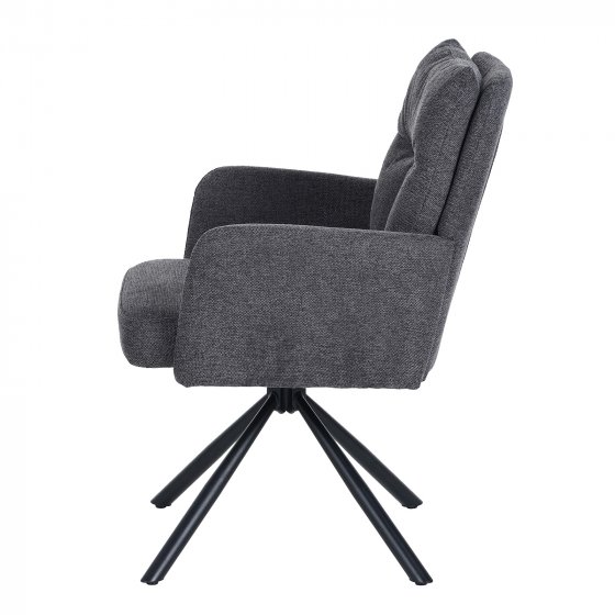 Esszimmerstuhl Kyra Anthrazit 2er-Set 