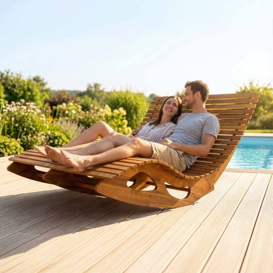 Doppelschwungliege Akazie 