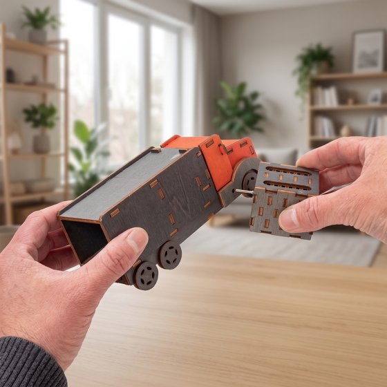 Rätsel-Geschenk-LKW „Lieferung“ 