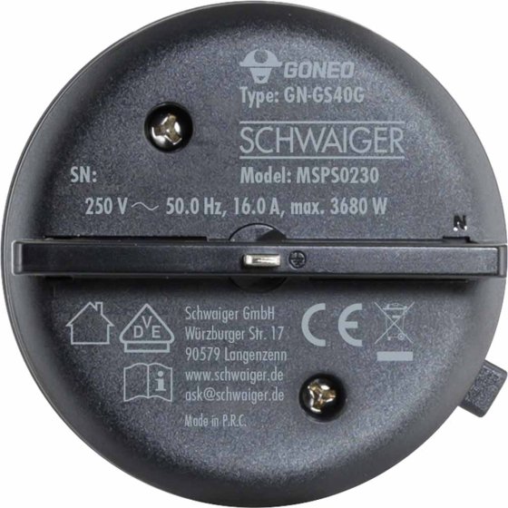 Steckdosenadapter für Stromschienensystem, schwarz 