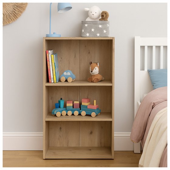 Standregal Nina mit 3 Fächern Artisaneiche 