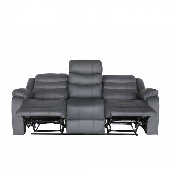 Sofagarnitur mit Relaxfunktion Kirwall Anthrazit