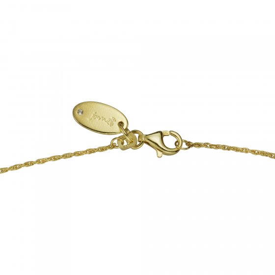 Halskette Silber 925 vergoldet 45/42cm lang mit echtem Citrin 10mm 