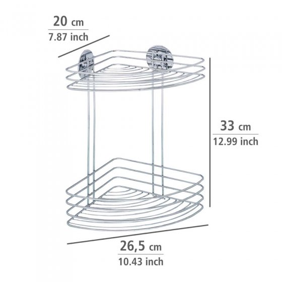 Wenko Turbo-Loc® Eckregal 2 Ablagekörbe 