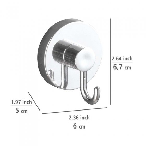Wenko Vacuum-Eckablage mit 2 Haken 