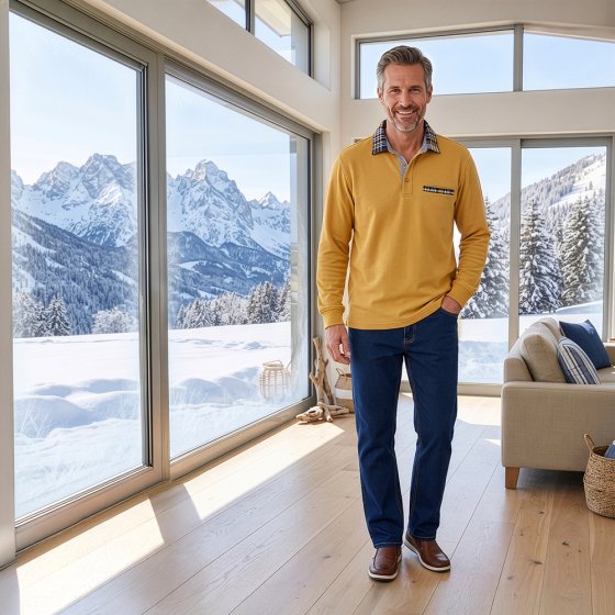 Thermosweater mit Kontrasten 3XL (64/66) | Marine