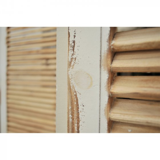 Paravent 3-teilig im Shabby Chic Raumteiler im Landhausstil mit Lamellen 