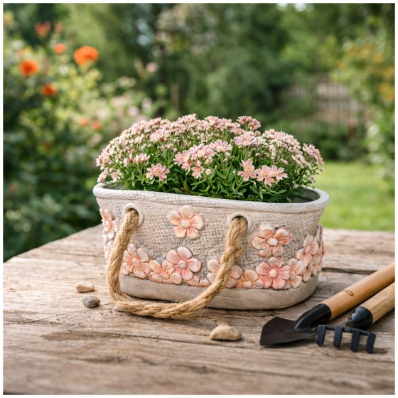 Keramik Pflanzgefäß Tasche 