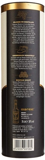 Osborne Veterano Brandy Solera de Jerez Reserva Seleción 8a 700 ml 