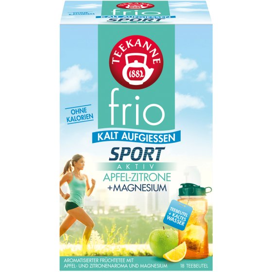 Teekanne frio Sport Aktiv Apfel Zitrone Geschmack mit Magnesium 45g 