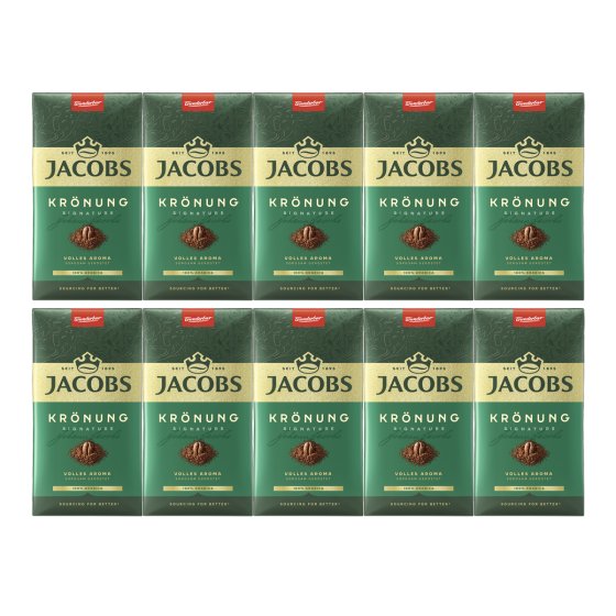 Jacobs Krönung Signature volles Aroma Filterkaffee 500g 10er Pack 