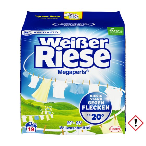 Weißer Riese Megaperls Vollwaschmittel gegen Flecken 19WL 1140g 