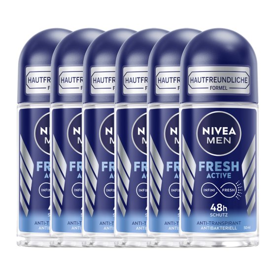 NIVEA Men Deo Roll On Aktive Protect Anti Transpirant 50ml 6er Pack 