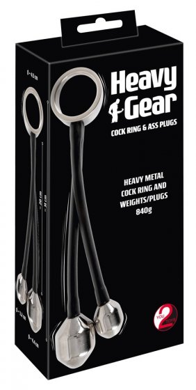 Penisring mit Plug Heavy Gear ring & ass plugs 