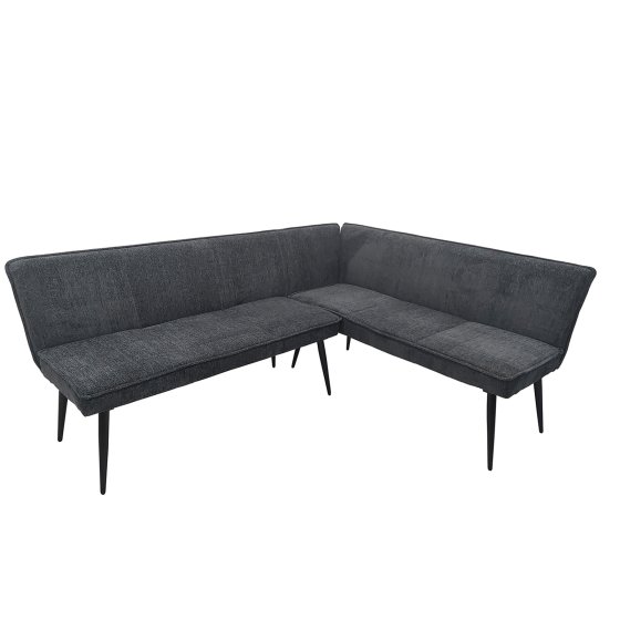 Eckbank 195 x 154 cm Anthrazit Mesilla kurzer Schenkel rechts 