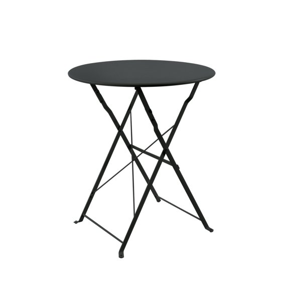 Bistro Sitzgruppe Metall Schwarz klappbar Tisch mit 2 Stühlen Balkon Set 