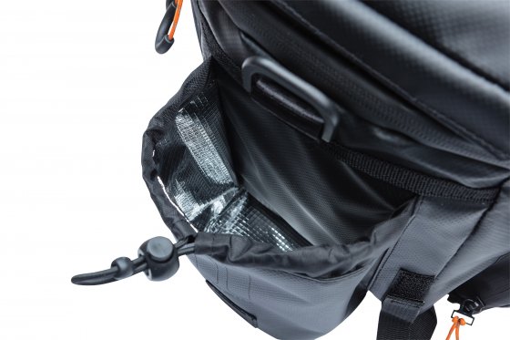 Gepäckträgertasche "Miles" XL Pro, schwarz/orange 