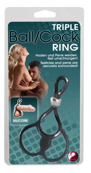 Penis- und Hodenring Triple Ball- und Cockring 