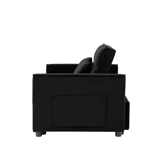 Sofa mit Schlaffunktion Schwarz 