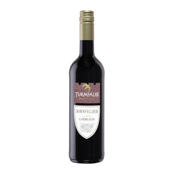 Turmfalke Dornfelder Rotwein lieblich fruchtig 750ml 6er Pack 