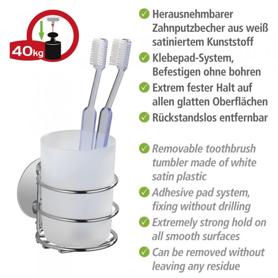 Turbo-Loc® Seifenspender und Zahnputzbecher, Befestigen ohne bohren 