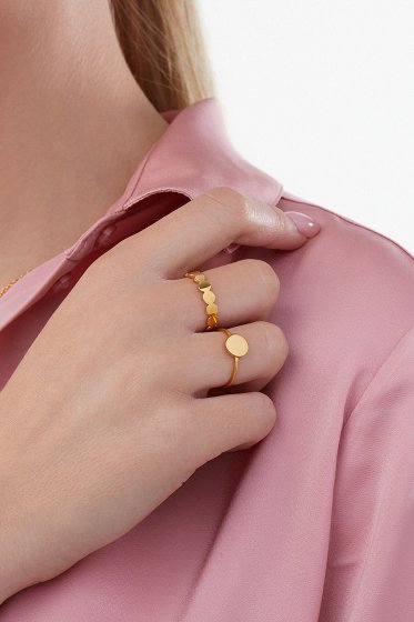 Ring 925 Sterling Silber vergoldet Boho 