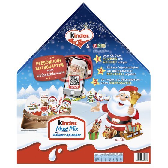 Ferrero Kinder Maxi Mix Adventskalender 24 Kreationen 351g 1er Pack 