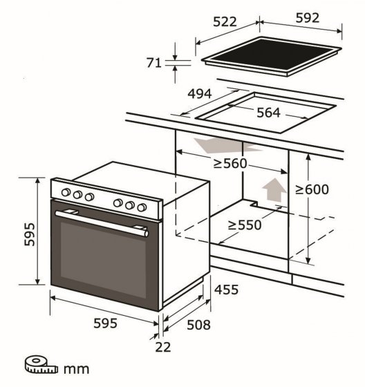 Einbauherd-Set - EHE 157-2 UR