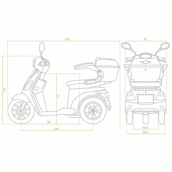 E-Mobil YOGI-IQ, 3-Rad Blei-Akku Braun