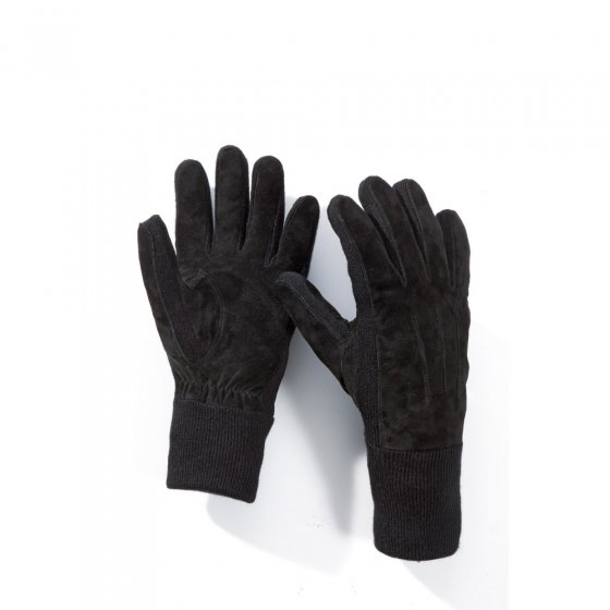Lederhandschuh mit Strickeinsätzen