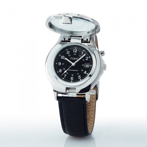 Armbanduhr mit Licht und Lupe