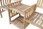 2-Sitzer-Gartenbank mit Beistelltisch klappbar, ca. 163 x 63 x 91 cm - Braun - 5