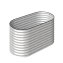 Hochbeet Stahl Oval S 160 x 80 x 80 Silber - 5