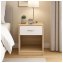 Nachtschrank mit 1 Schublade 2er-Set Nina Sonoma Weiß - 5