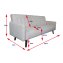 Sofa mit Knopfsteppung Elouisa Grau - 5