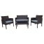 4-teiliges Polyrattan Lounge-Set mit Tisch Gartenmöbel Set Zita braun - 5