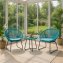 Modernes Terrassenmöbel Set mit 2 Sesseln und Tisch - 5