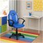 Schreibtischstuhl Junior höhenverstellbar ergonomischer Drehstuhl Blau - 5
