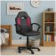 Schreibtischstuhl Junior höhenverstellbar ergonomischer Drehstuhl Anthrazit-Pink - 5
