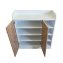 Sideboard mit 8 Regalfächern Weiß-Artisaneiche - 5
