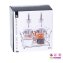 Menage-Set unbefüllt 5 Teile Glas/Metall - 5