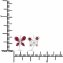 Ohrringe Silber 925 rhodiniert Schmetterling-Motiv mit echtem Rubin - 5