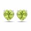 Schmuck-Set Silber 925 rhodiniert Ohrringe und Halskette mit echtem Peridot in Herzform - 5