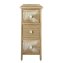 Kommode Melia schmal 3 Schubladen Palmen-Design Artisaneiche-Weiß - 5