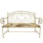 Gartenbank Flowers and Plants creme Metallbank mit Motiv Sitzfläche 109 cm - 5
