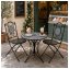 Gartenstuhl 2er-Set Metall Schwarz Schieferoptik - 5