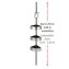 Teleskop-Duschecke Mod. Premium Big Black, Edelstahl rostfrei - 5