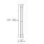 Teleskop Duschstange extra stark Weiß 110 - 245 cm, extra stabil mit Ø 2,8 cm - 5