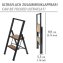 Alu-Design Klapptrittleiter 2-stufig Schwarz, rutschsichere XXL-Stufen - 5
