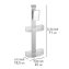 Duschcaddy Premium mit Antibeschlagspiegel, mit 2 Ablagen und Edelstahl-Haken - 5